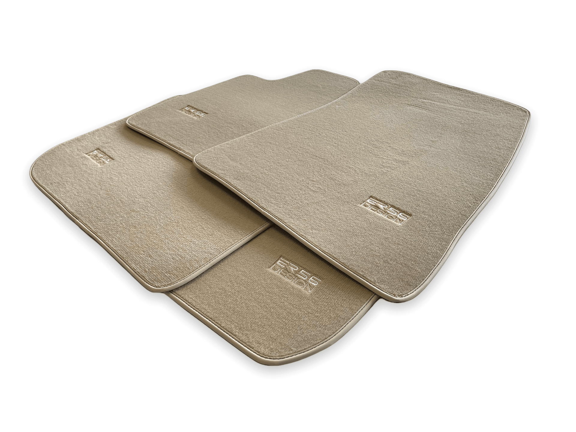 Floor Mats For Rolls Royce Dawn Rr6 2016-2023 Beige ER56 Design - AutoWin