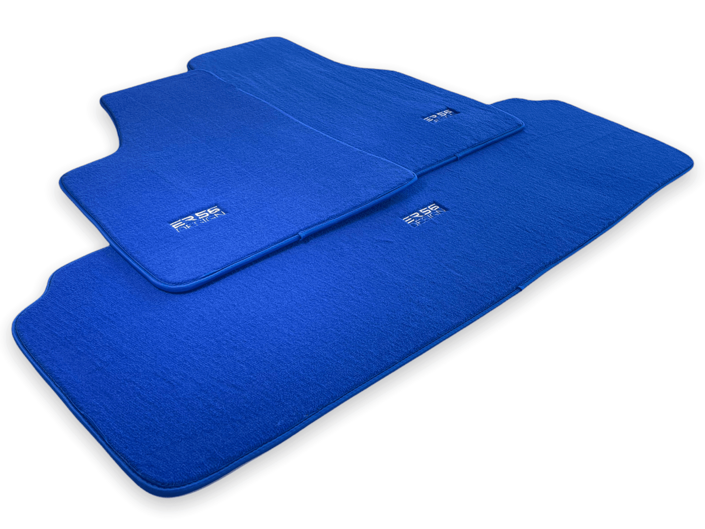 Floor Mats For Tesla Model X (6 Seats) Blue Tailored Carpets ER56 Design - AutoWin