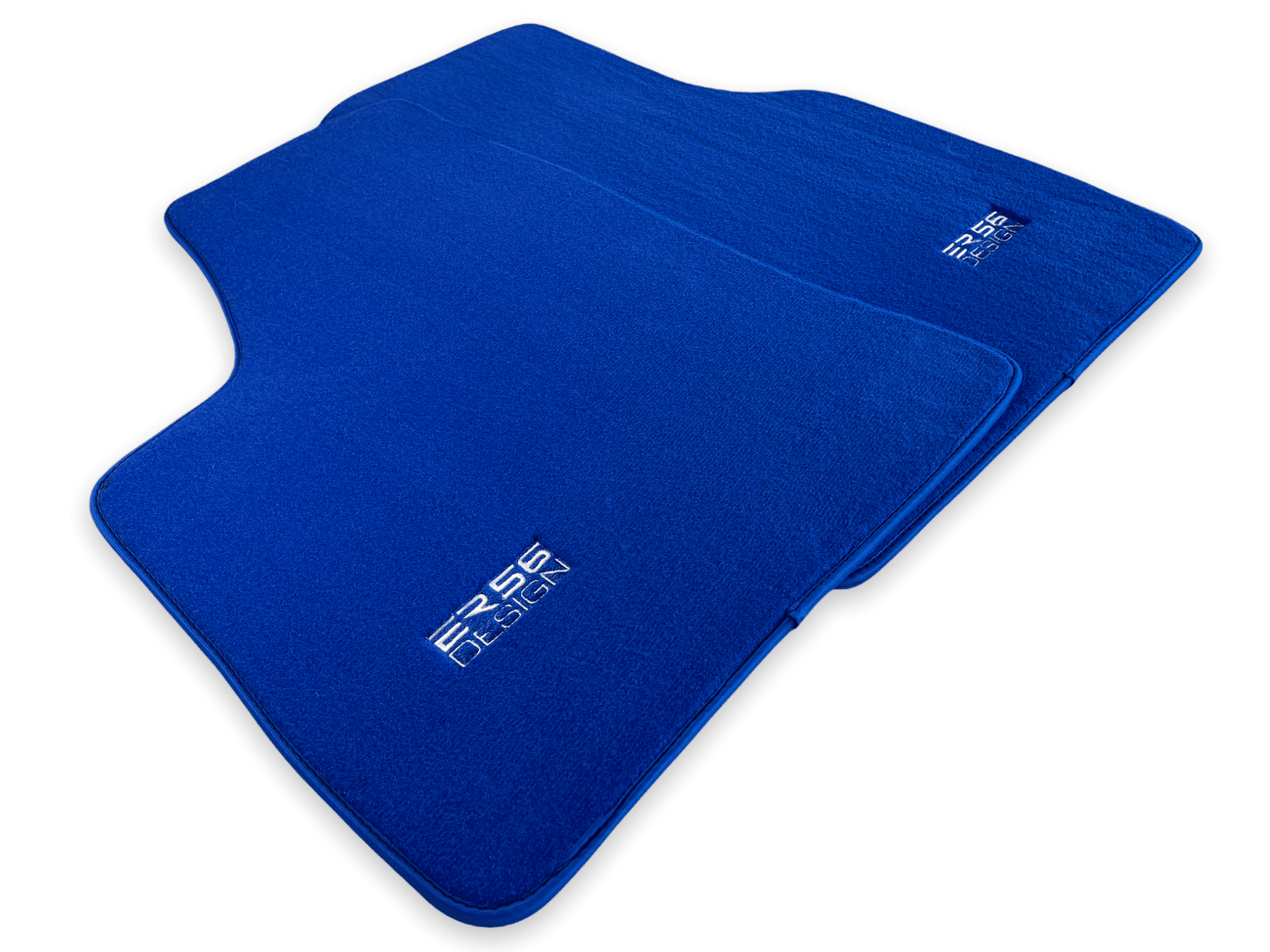 Floor Mats For Tesla Model X (6 Seats) Blue Tailored Carpets ER56 Design - AutoWin