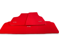 Floor Mats For Tesla Model X (6 Seats) Red Tailored Carpets ER56 Design - AutoWin
