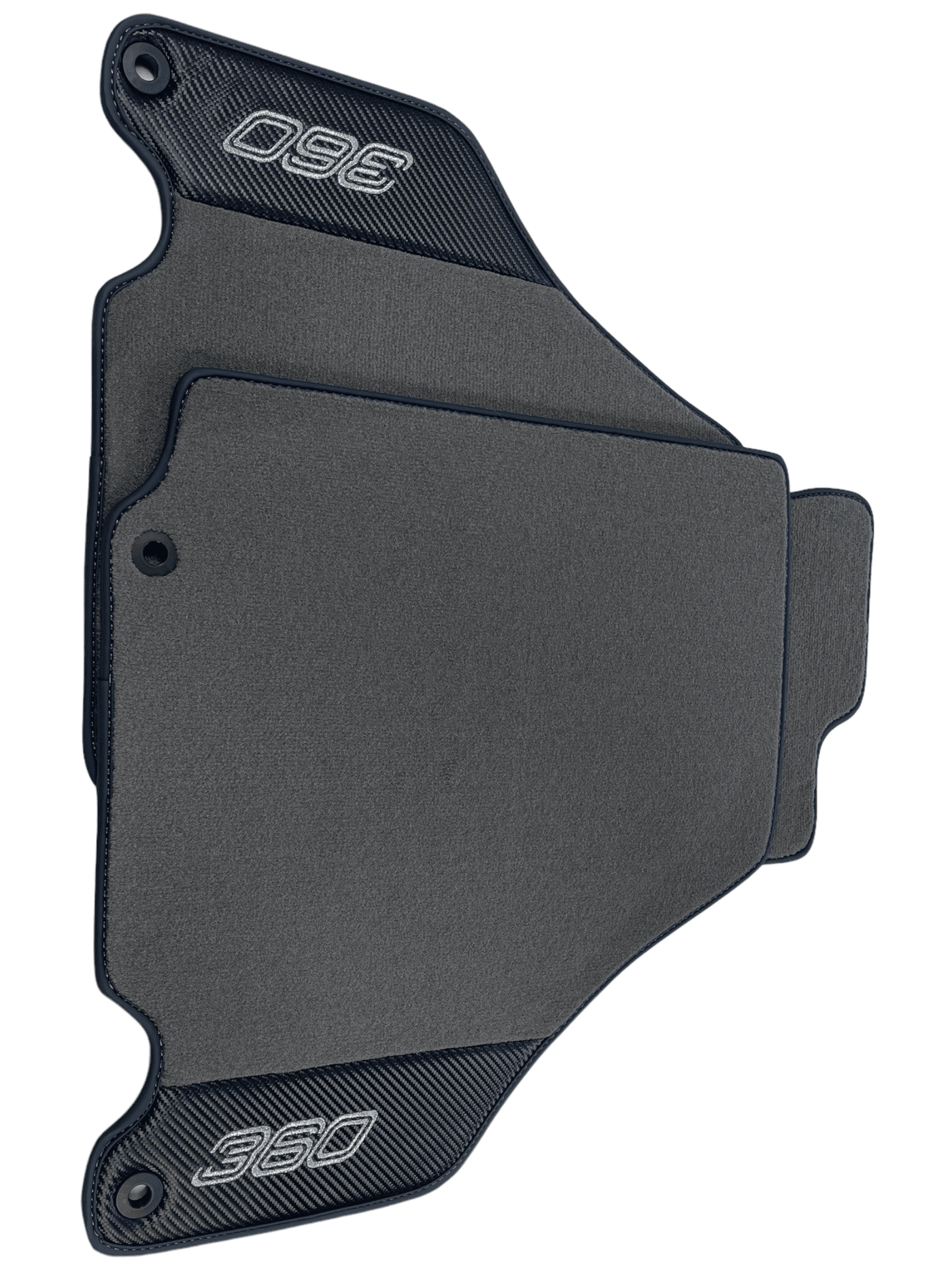 Gray Floor Mats For Ferrari 360 Modena 1999-2005 With Carbon Fiber Leather - AutoWin