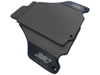 Gray Floor Mats For Ferrari 360 Modena 1999-2005 With Carbon Fiber Leather - AutoWin