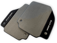 Gray Floor Mats For Ferrari 488 GTB 2015-2022 Carpets With Alcantara Leather - AutoWin