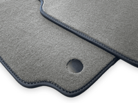Gray Floor Mats For Ferrari 488 Spider 2015-2022 Carbon Leather - AutoWin
