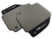 Gray Floor Mats For Ferrari F8 Tributo 2019-2022 With Alcantara Leather - AutoWin