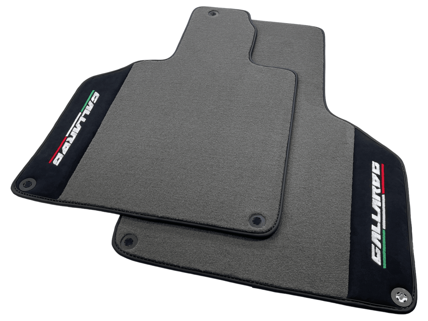 Gray Floor Mats for Lamborghini Gallardo With Alcantara Leather - AutoWin