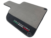 Gray Floor Mats for Lamborghini Huracan With Alcantara Leather - AutoWin