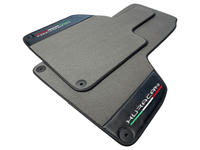 Gray Floor Mats for Lamborghini Huracan With Carbon Fiber Leather - AutoWin