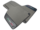 Gray Floor Mats for Lamborghini Huracan With Carbon Fiber Leather - AutoWin