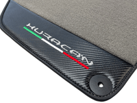 Gray Floor Mats for Lamborghini Huracan With Carbon Fiber Leather - AutoWin