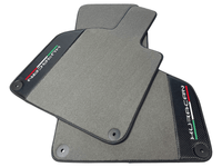 Gray Floor Mats for Lamborghini Huracan With Carbon Fiber Leather - AutoWin