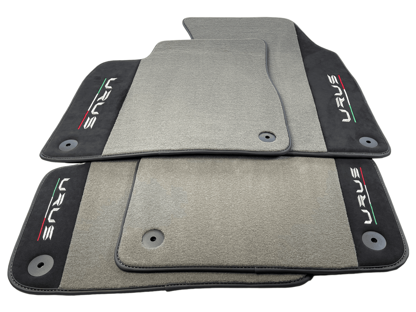 Gray Floor Mats For Lamborghini Urus With Alcantara Leather - AutoWin