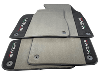 Gray Floor Mats For Lamborghini Urus With Alcantara Leather - AutoWin