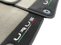 Gray Floor Mats For Lamborghini Urus With Alcantara Leather - AutoWin