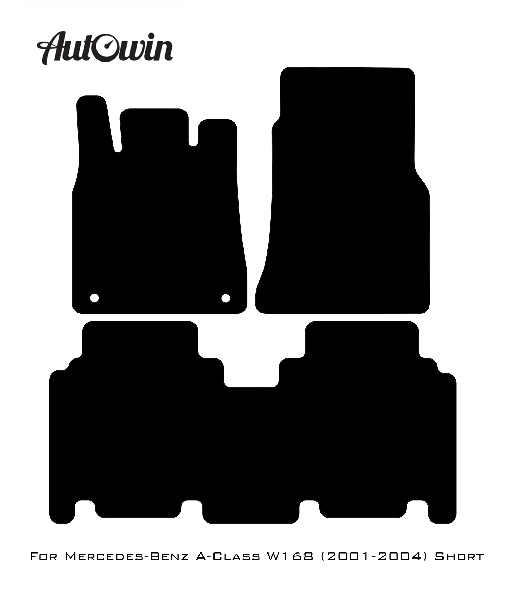 Gray Floor Mats For Mercedes Benz A-Class W168 (2001-2004) | Limited Edition - AutoWin