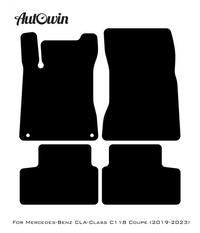 Gray Floor Mats For Mercedes Benz CLA-Class C118 Coupe (2019-2023) | Limited Edition - AutoWin