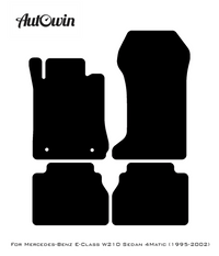 Gray Floor Mats For Mercedes Benz E-Class W210 Sedan 4Matic (1995-2002) | Limited Edition - AutoWin
