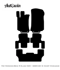 Gray Floor Mats For Mercedes Benz R-Class W251 (2005-2013) Short Wheelbase | Limited Edition - AutoWin