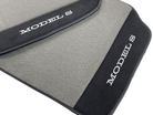 Gray Floor Mats For Tesla Model S With Alcantara Leather - AutoWin