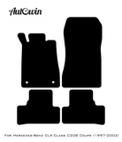 Gray Luxury Floor Mats For Mercedes Benz CLK-Class C208 Coupe (1997-2002) | ER56 Design - AutoWin