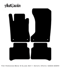 Gray Luxury Floor Mats For Mercedes Benz E-Class S211 Estate 4Matic (2003-2009) | ER56 Design - AutoWin