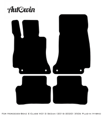 Gray Luxury Floor Mats For Mercedes Benz E-Class W213 Sedan (2016-2020) Hybrid | ER56 Design - AutoWin