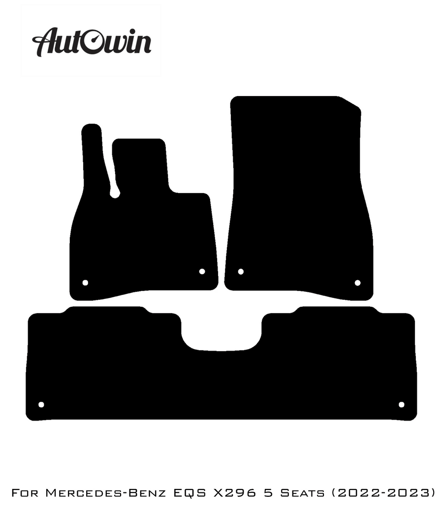 Gray Luxury Floor Mats For Mercedes Benz EQS-Class X296 (2022-2023) | ER56 Design - AutoWin