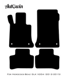 Gray Luxury Floor Mats For Mercedes Benz GLK-Class X204 (2012-2015) | ER56 Design - AutoWin