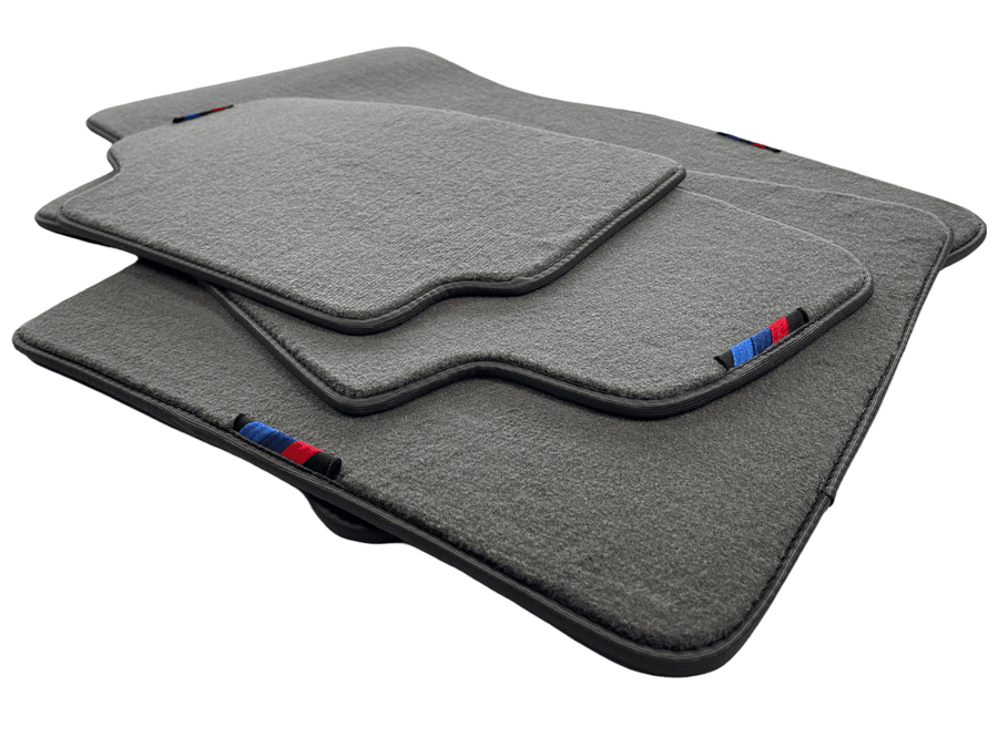 Gray Red Floor Mats For BMW 3 Series E90 With M Package AutoWin Brand - AutoWin