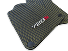 Leather Floor Mats For McLaren 720S Black Tailored Yellow Sewing - AutoWin