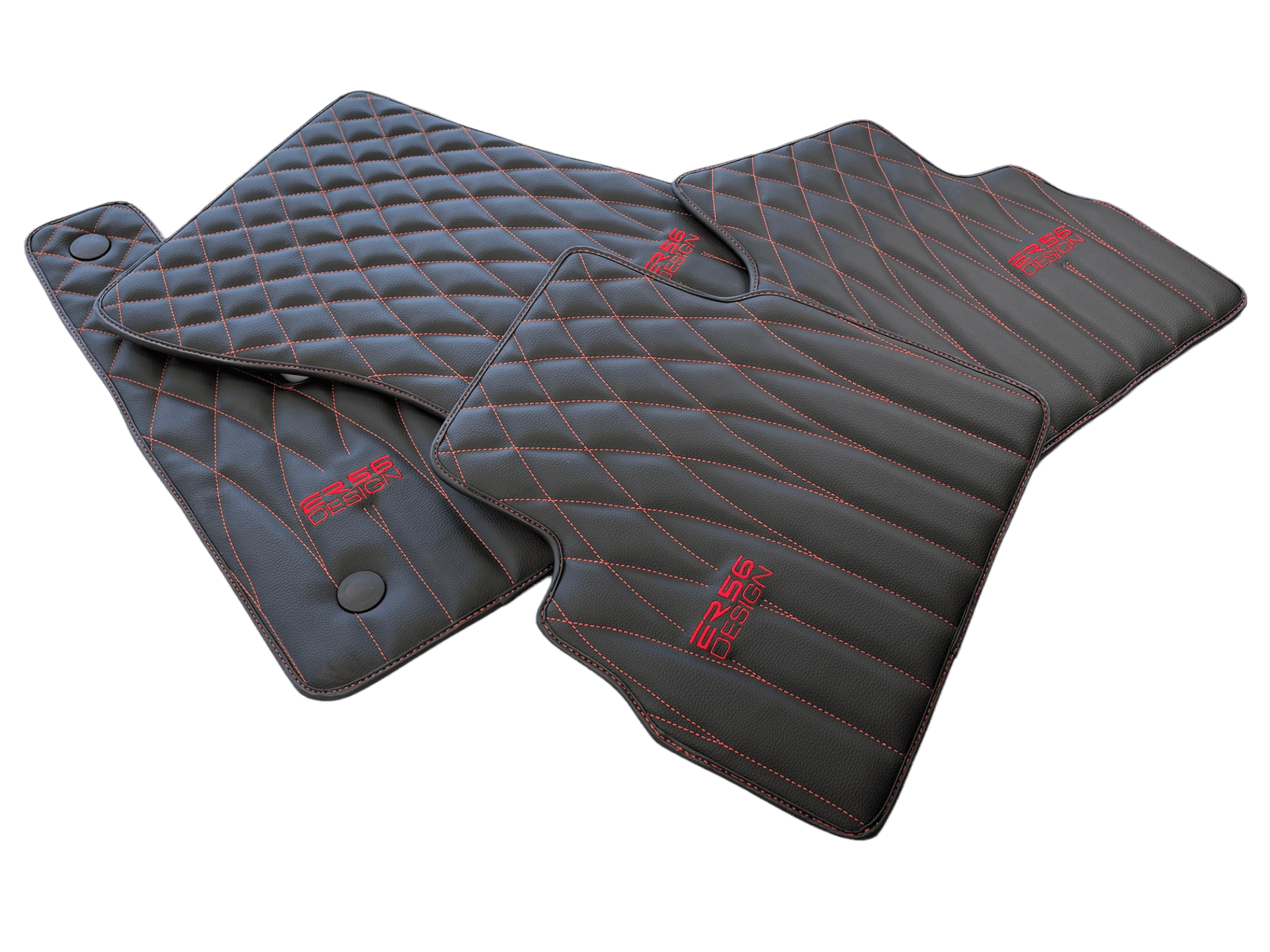 Leather Floor Mats For Mercedes-Benz G Class 1990–2018 W463 ER56 Design - AutoWin