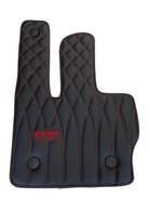 Leather Floor Mats For Mercedes-Benz G Class 1990–2018 W463 ER56 Design - AutoWin