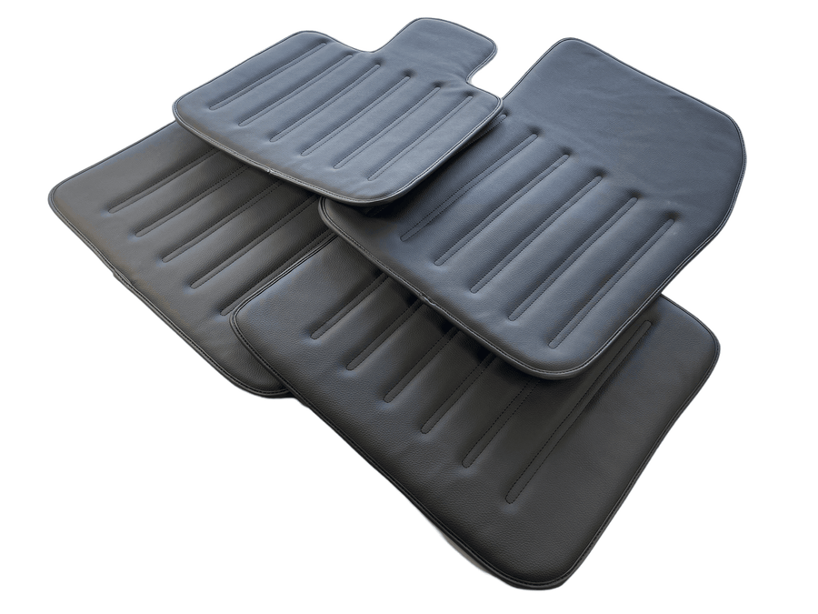 Leather Floor Mats For Rolls Royce Black Badge Dawn Rr6 2016-2023 Black - AutoWin