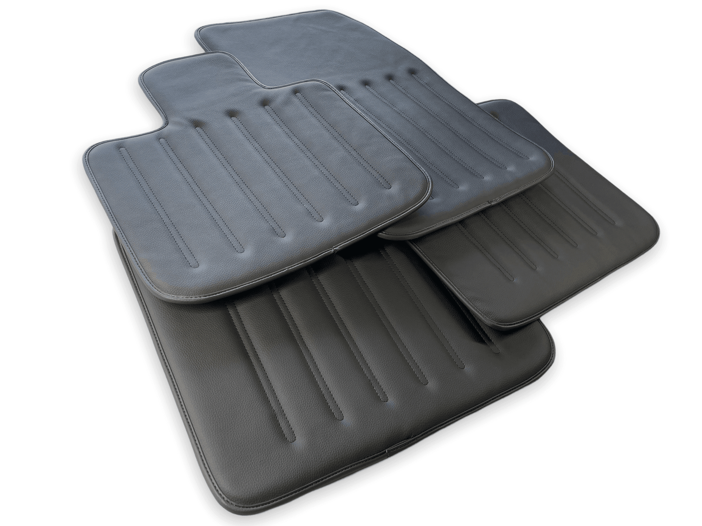 Leather Floor Mats For Rolls Royce Shadow 1965-1977 Black - AutoWin