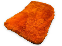 Orange Sheepskin Floor Mats For Bentley Flying Spur (2013-2019) Er56 Design Brand - AutoWin