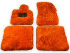 Orange Sheepskin Floor Mats For Bentley Mulsanne (2010-2020) Er56 Design Brand - AutoWin