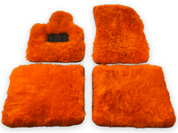 Orange Sheepskin Floor Mats For Rolls Royce Phantom Drophead Coupe 2007–2016 Er56 Design Brand - AutoWin