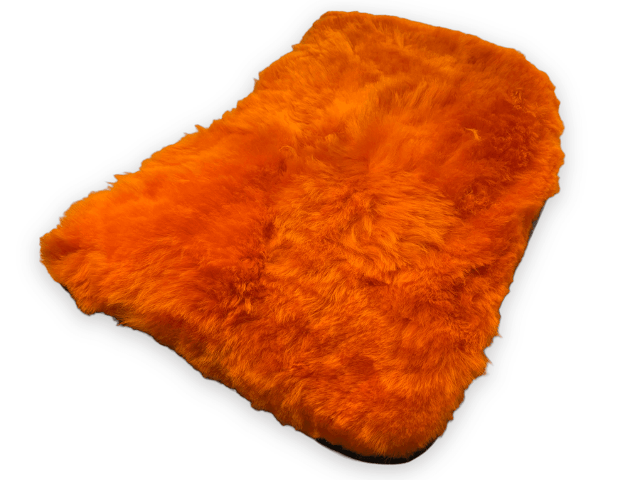 Orange Sheepskin Floor Mats For Rolls Royce Shadow 1965-1977 Er56 Design Brand - AutoWin