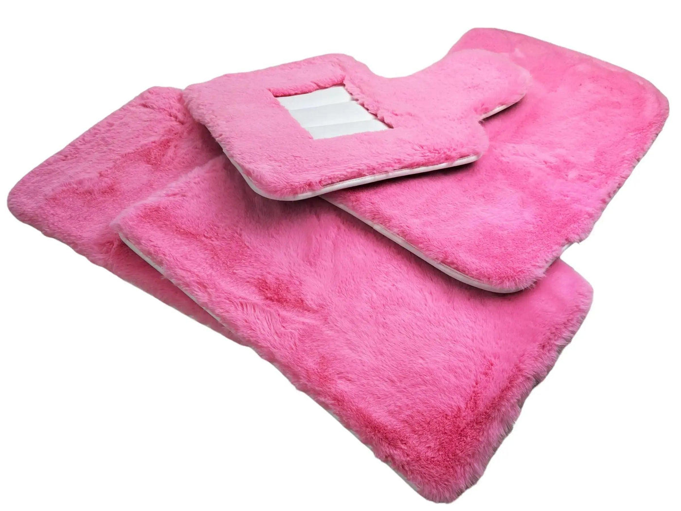 Pink Sheepskin Floor Mats For Bentley Mulsanne (2010-2020) Er56 Design Brand - AutoWin