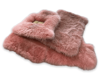Pink Sheepskin Floor Mats For Rolls Royce Cullinan Er56 Design Brand - AutoWin