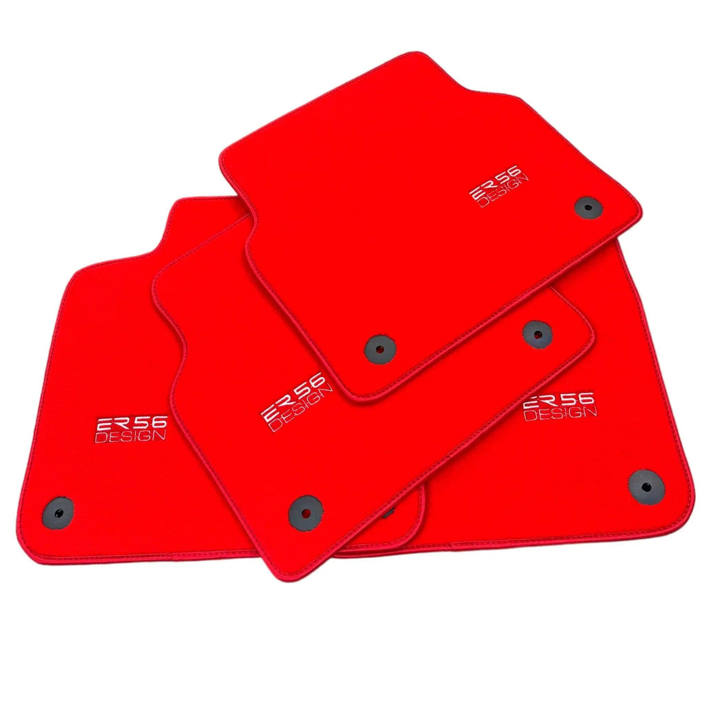 Red Floor Mats for Audi A4 - B5 Sedan (1995 - 1999) | ER56 Design - AutoWin