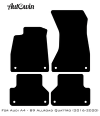 Red Floor Mats for Audi A4 - B9 Allroad Quattro (2016-2020) | ER56 Design - AutoWin