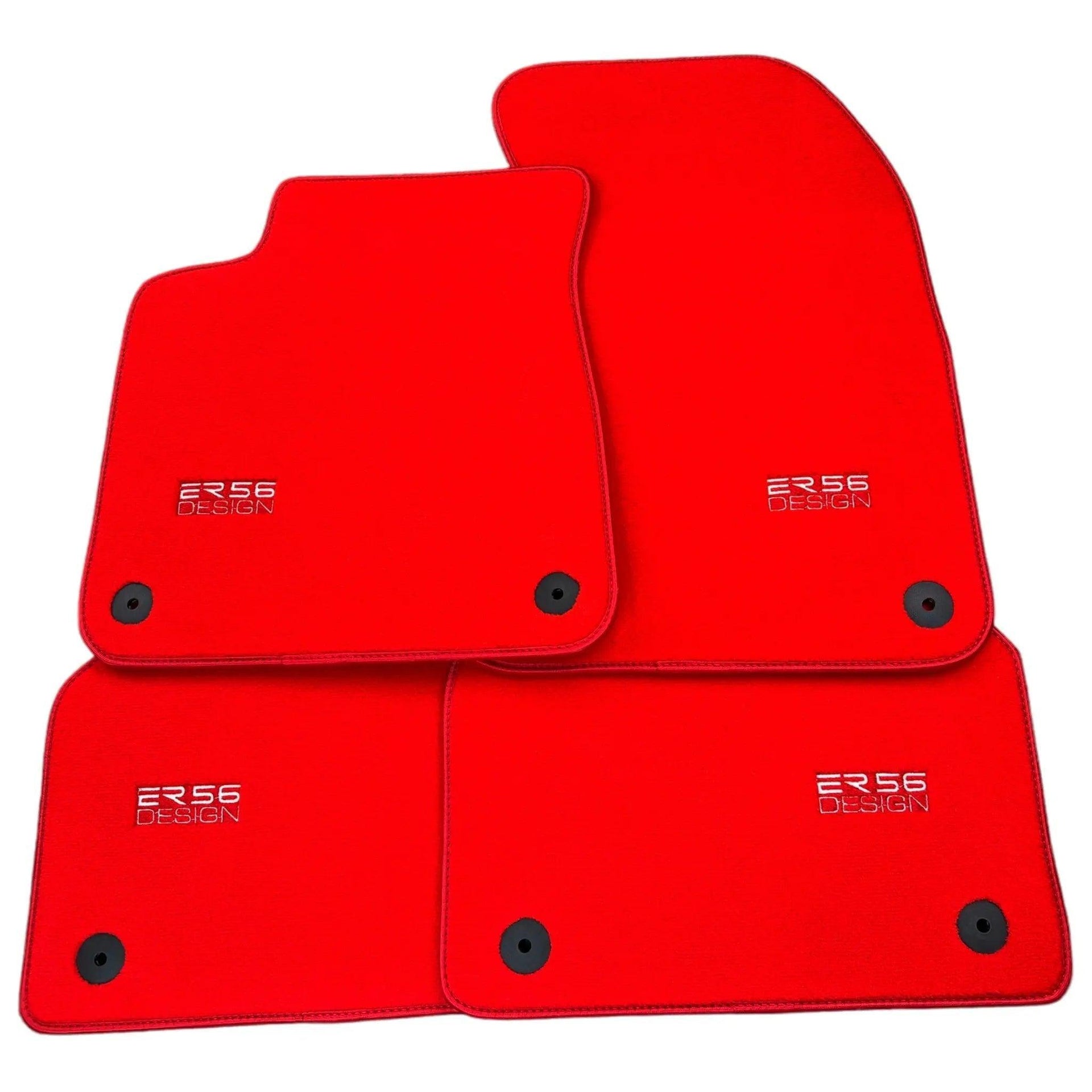 Red Floor Mats for Audi A5 - F57 Convertible (2020-2023) | ER56 Design - AutoWin