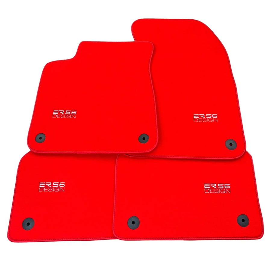 Red Floor Mats for Audi A6 - C6 Avant Long (2004-2008) | ER56 Design - AutoWin
