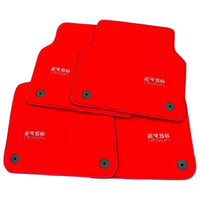 Red Floor Mats for Audi A6 - C6 Avant Long (2004-2008) | ER56 Design - AutoWin