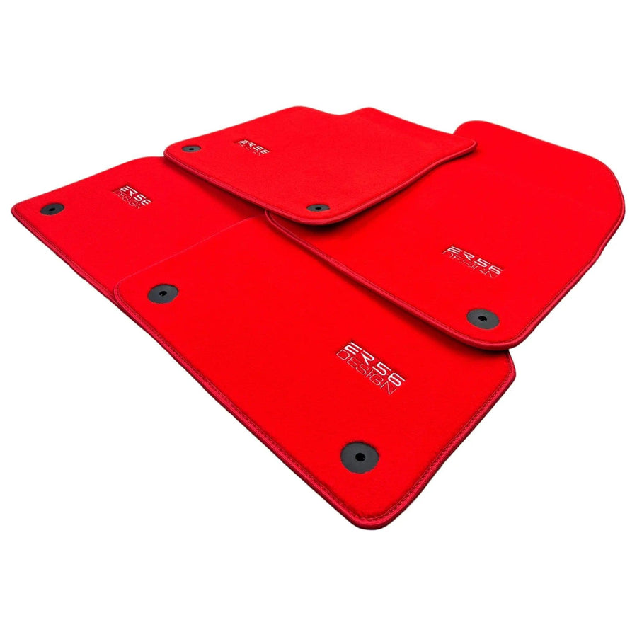 Red Floor Mats for Audi A6 - C6 Sedan Long (2004-2008) | ER56 Design - AutoWin
