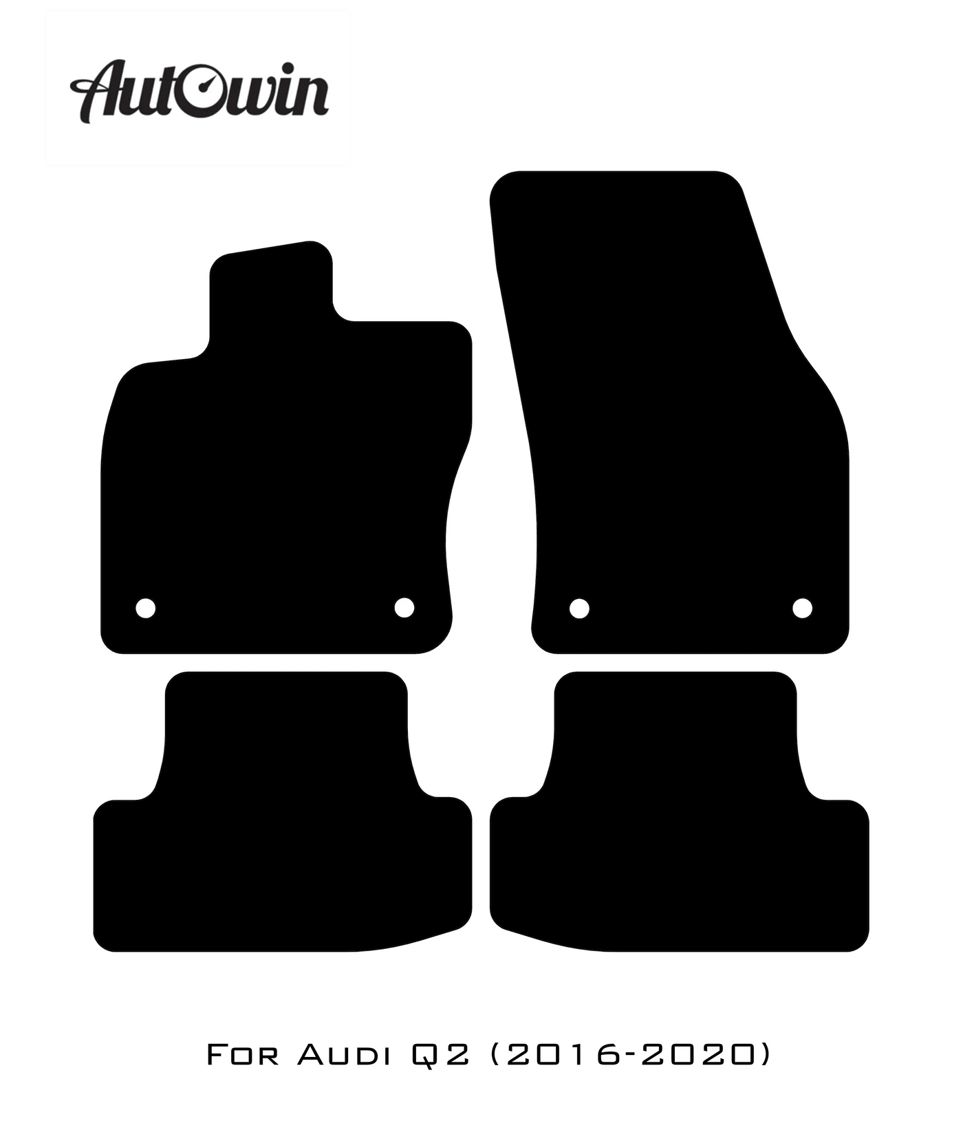 Red Floor Mats for Audi Q2 (2016-2020) | ER56 Design - AutoWin