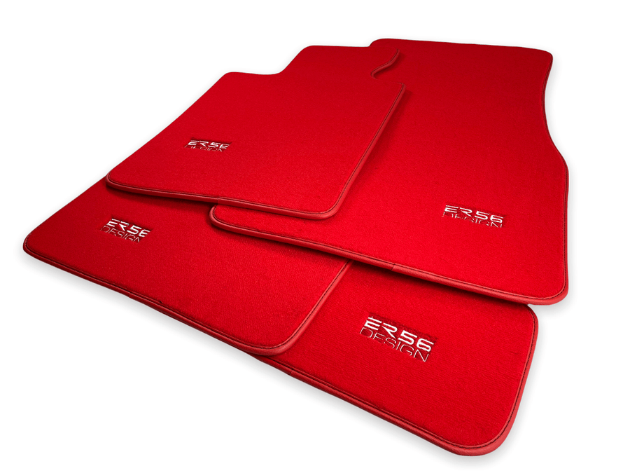 Red Floor Mats For BMW 1 Series E81 - ER56 Design Brand - AutoWin