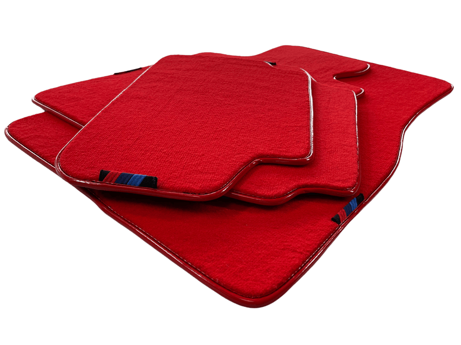 Red Floor Mats For BMW 1 Series F20 With M Package AutoWin Brand - AutoWin