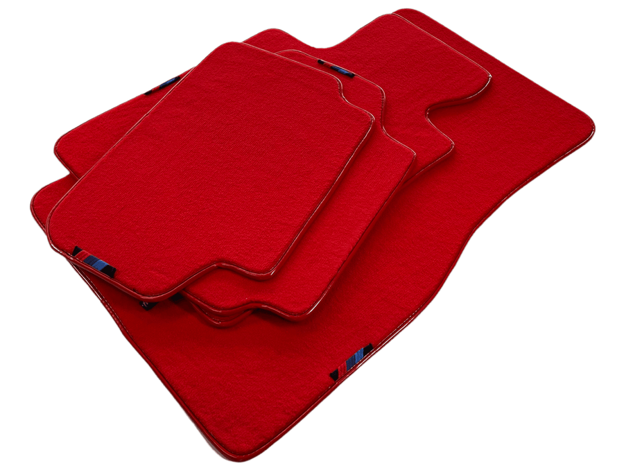 Red Floor Mats For BMW 1 Series F20 With M Package AutoWin Brand - AutoWin